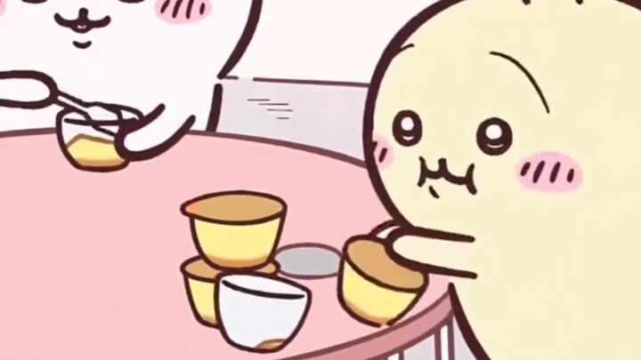 [chiikawa] Teacher, how did our Usagi learn to smack his lips when eating?