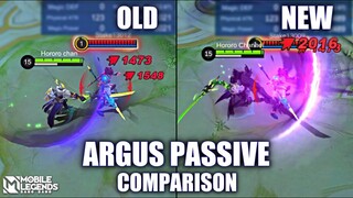 ARGUS PASSIVE NEW VS OLD | MOBILE LEGENDS