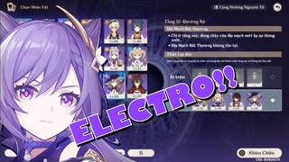 Tôi cầm 4 lôi leo 9 sao la hoàn tầng 12 (Electro team 9 stars abyss 12) | GENSHIN IMPACT