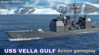 Modern Warships: USS VELLA GULF in Action. online match gameplay.