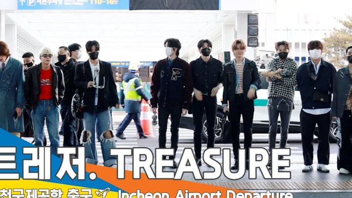 TREASURE departs Incheon International Airport in South Korea for Taiwan, China.