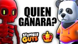 16 ESQUELETOS VS 16 PANDAS EN STUMBLE GUYS! - PELEA DE SKINS #2 ¿QUIEN GANARA?