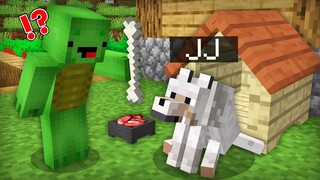 JJ Pranked Mikey as Dog in Minecraft Challenge (Maizen Mazien Mizen)