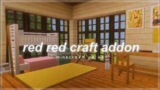 Redred craft mod | cute aesthetic furniture mod for mcpe 🍒