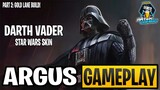 ARGUS' STAR WARS "Darth Vader" SKIN GAMEPLAY PART 2 | GOLD LANE BUILD | MLBB