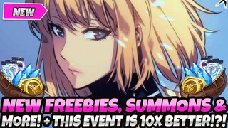 *NEW FREEBIES, SUMMONS & MORE!!* + THIS NEW EVENT IS 10X BETTER THA BEFORE!? (Solo Leveling Arise