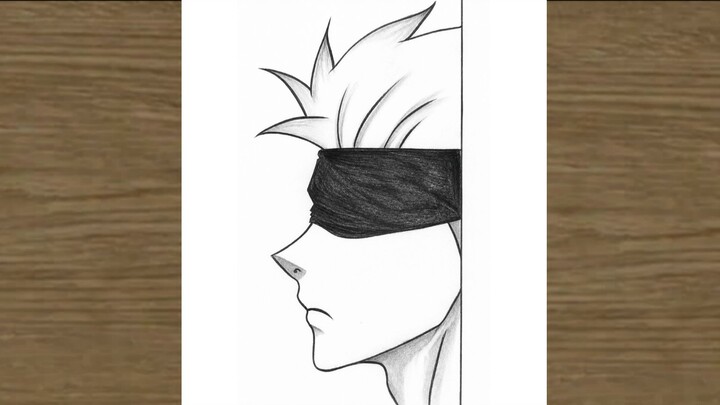 How to Draw Gojo Satoru from Jujutsu Kaisen | Easy Pencil Drawing Tutorial