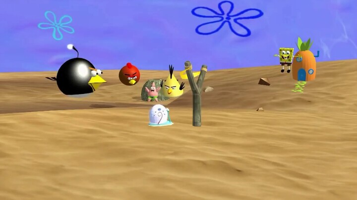 The super combination of [Angry Birds] and [SpongeBob SquarePants] has increased the attack power. A