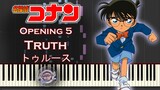 Detective Conan 名探偵コナン Opening 5 - Truth トゥルース - Synthesia Piano Cover / Tutorial