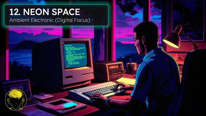 🌃 Neon Space - Retro-Futuristic Coding Music For Deep Focus And Programming | BitFrequencies