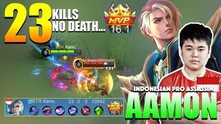 Aamon 4 Minutes Legendary! 99% Totally BROKEN | Night's Edge Aamon Gameplay By BTR Kenn. ~ MLBB