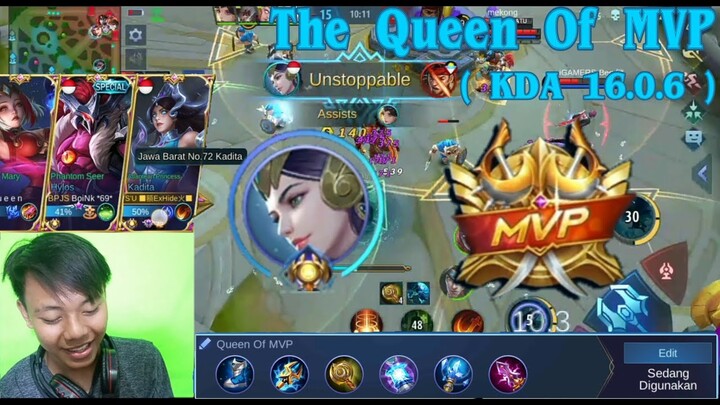 [FULL GAME PLAY] KADITA The Queen Of MVP!!! ( 16.0.6 KDA )