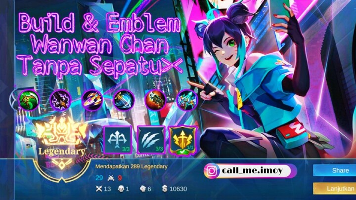 Build Wanwan, Full Attack Speed Tanpa Sepatu😱?