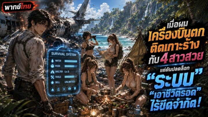 [FULL] เมื่อผมเครื่องบินตกติดเกาะร้างกับ 4 สาวสวย แต่ดันปลดล็อก "ระบบเอาชีวิตรอดไร้ขีดจำกัด!"
