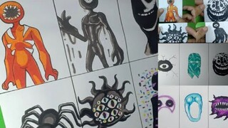 DRAWING Al 14 Monsters IN ROBLOX DOORS HORROR PART 2