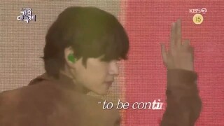 【BTS】【كيم تاي هيونغ】191227 تاي هيونغ: ماذا يحدث! لماذا لم يُبدل اللقطة بعد؟ @حفل كي بي إس الغنائي