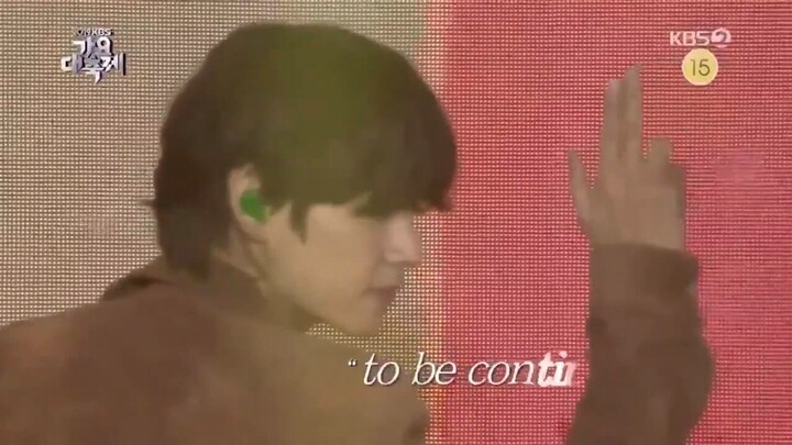 【BTS】【คิมแทฮยอง】191227 แทฮยอง: เกิดอะไรขึ้น! ทำไมกล้องยังไม่ตัดเลย～@KBS Gayo Daechukje