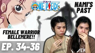 THE FEMALE WARRIOR BELLEMERE | NAMI'S PAST | ONE PIECE EPISODE 34 35 36 | tiff and stiff react