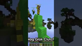 The GREATEST Block CLUTCH..? in Minecraft Bedwars Hypixel Filipino #shorts #minecraft #bedwars