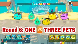 AXIE GAME Strategy: Aqua Reptile Plant vs. Reptile Beast Plant (Round 6: One vs. Three PETS)