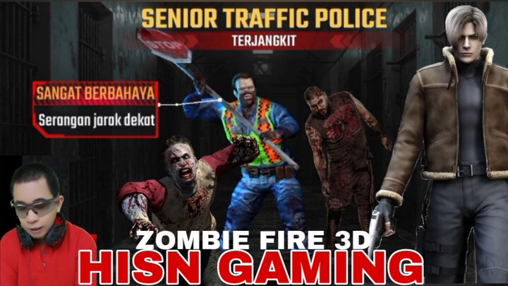 games  zombie fire 3D. zombie senior traffic police