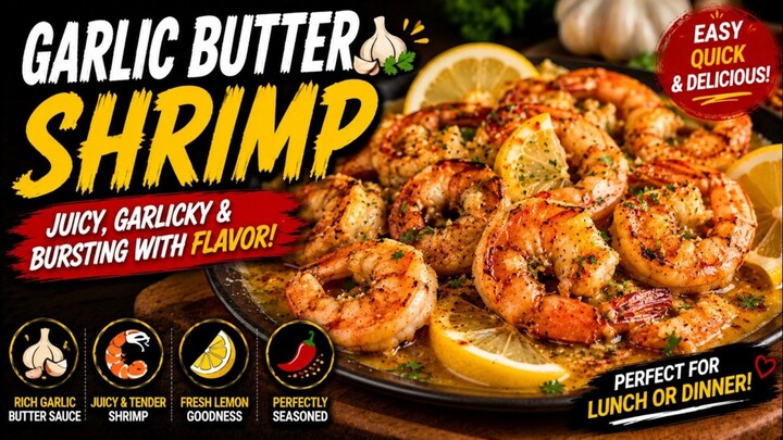 Garlic Butter Shrimp Recipe | Homemade Cooking