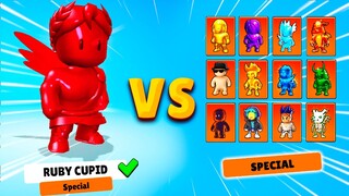 RUBY CUPID vs ALL SPECIAL SKINS 0.45 🔥 Stumble Guys Tournament