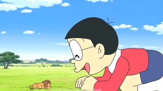 Đôrêmon: Nobita bắt sư tử làm thú cưng và dọa chó của Tiểu Phúc thành chó ngu