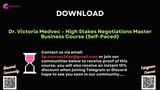 [COURSES2DAY.ORG] Dr. Victoria Medvec – High Stakes Negotiations Master Business Course (Self-Paced)