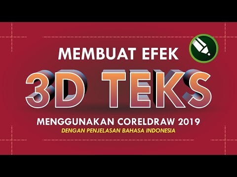 BELAJAR CORELDRAW MEMBUAT EFEK 3D TEKS SEDERHANA