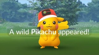 Catching a shiny World cup hat Pikachu on spotlight hour