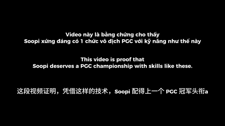 Soopi deserves to win the PCG championship with skills like these.