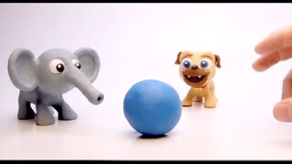 Elephant funny cartoon for kids - BabyClay animals