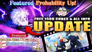 1500 FREE CUBES & PURPLE HOLLOW GOJO UPDATE ALL INFO!!! (Jujutsu Kaisen Phantom Parade)