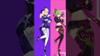 Fischl & Kuki Shinobu 愛包ダンスホール | Genshin Impact [MMD]