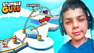 Le ENSEÑO los MEJORES PRO TIPS al NIÑO YOUTUBER en Stumble Guys…