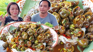 ตำหอยโข่งนาใส่ข้าวปุ้น แซ่บนัว สวดถาด เกลี้ยงคือเก่า