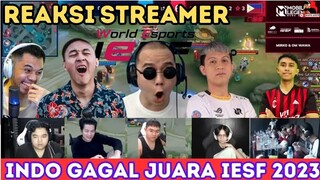 REAKSI STREAMER INDONESIA GAGAL JUARA IESF MLBB 2023