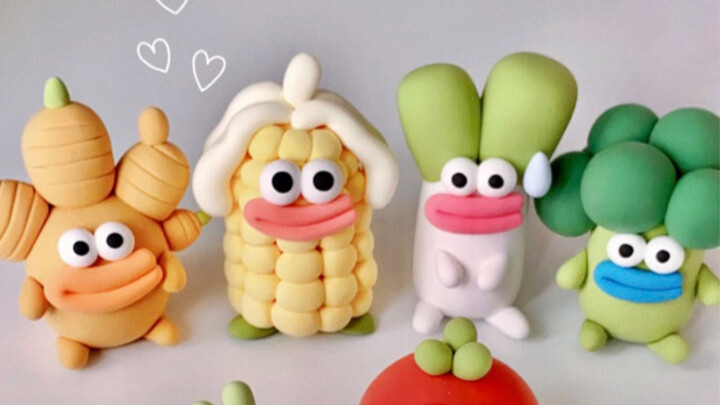 Anyone can do it—vegetable‑shaped fridge magnets ✨ Clay DIY tutorial