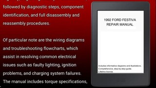 1992 FORD FESTIVA REPAIR MANUAL