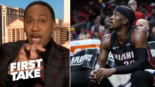 First Take | Stephen A. Smith blasts Jimmy Butler for sitting out Game 5 vs Hawks with bad knee