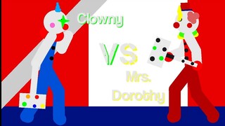 Clowny Vs. Mrs. Dorothy - Battle Of The Clowns #2 - Stick Nodes Roblox Piggy/Cowy