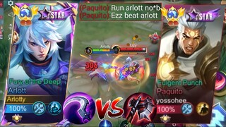 ARLOTT VS AGGRESSIVE PAQUITO🔥 WHO WILL WIN?? | BEST BUILD ARLOTT -MLBB