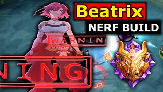 BEATRIX NERF | BEST BUILD FOR BEATRIX AFTER THE NERF | MOBILE LEGENDS