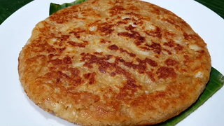 ขนมบ้าบิ่นแพนเค้กมะพร้าวอ่อน นุ่มหนึบ หอมมะพร้าวอ่อน Thai coconut pancake