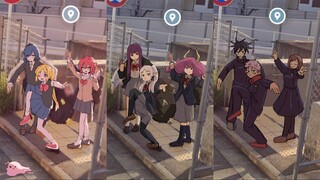 Three JK poses on the street view map, triggering the birth of two-dimensional drawing