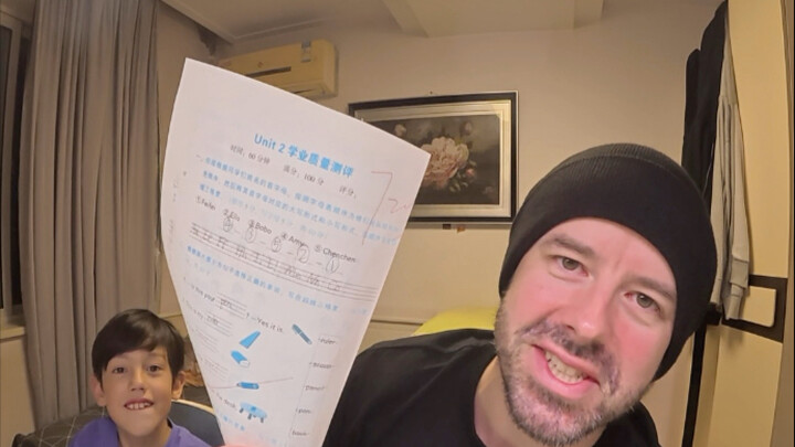 My mixed-race son’s first Chinese-English exam—is this score normal?