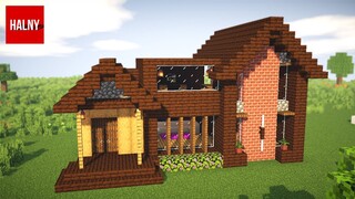 Wooden modern house in minecraft 1.18