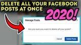 HOW TO DELETE ALL POSTS IN FACEBOOK 2020