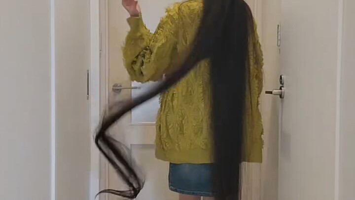 Who knew a long braid could double as a jump rope? What a fascinating discovery!